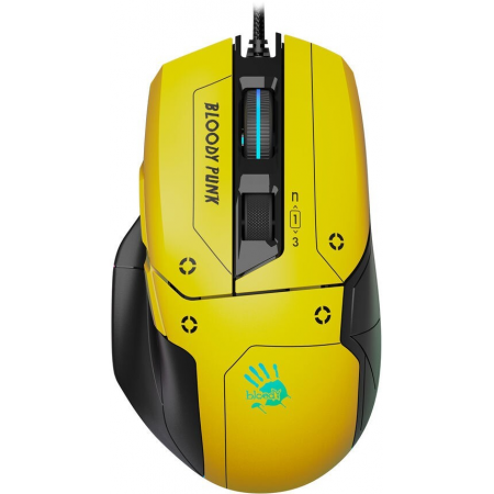 Мышь проводная A4Tech Bloody W70 Max Punk желтый, фото 