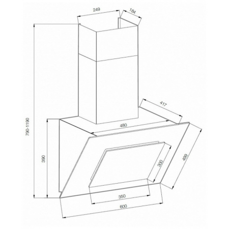 Наклонная вытяжка GRAUDE DHK 60.0 EL, фото , изображение 2