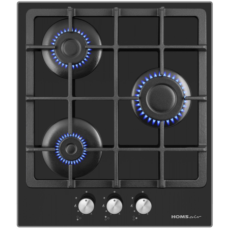 Газовая варочная панель HOMSAIR HGG433BK, черный, фото , изображение 2