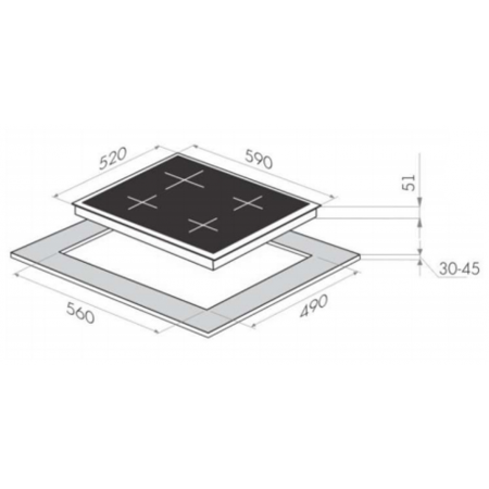 Газовая варочная панель HOMSAIR HGG641EBK, белый, фото , изображение 5