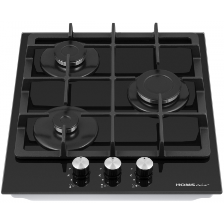 Газовая варочная панель HOMSAIR HGG433BK, черный, фото , изображение 3