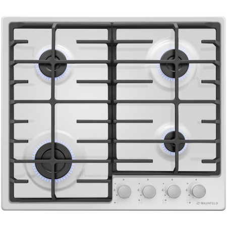 Газовая варочная панель MAUNFELD EGHE.64.6CW/G, белый, фото , изображение 2