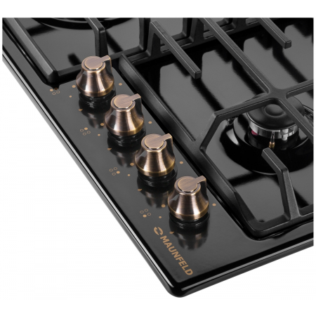 Газовая варочная панель MAUNFELD EGHE.64.63CB.R/G, черный, фото , изображение 5