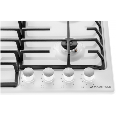 Газовая варочная панель MAUNFELD EGHE.64.6CW/G, белый, фото , изображение 6