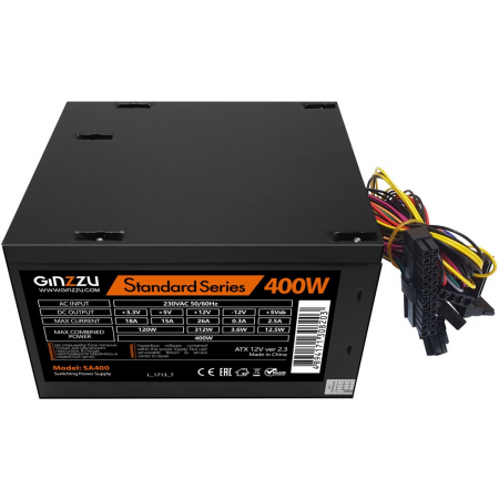 Блок питания 400W Ginzzu SA400 OEM, фото , изображение 2