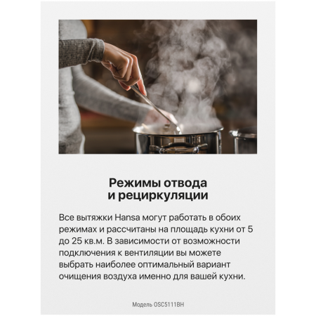 Плоская вытяжка Hansa OSC 5111 BH, коричневый, фото , изображение 14