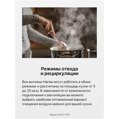 Плоская вытяжка Hansa OSC 6111 BH, коричневый, фото , изображение 8