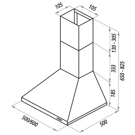Купольная вытяжка MAUNFELD AIRE 50, Белый, фото , изображение 2