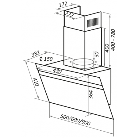 Наклонная вытяжка MAUNFELD Medway 60, черный, фото , изображение 15