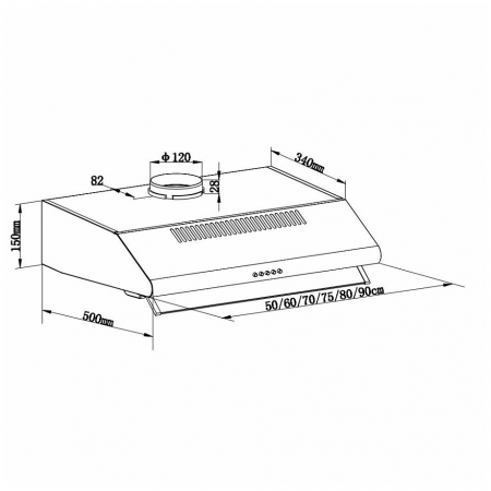 Плоская вытяжка MAUNFELD MP-1 60, черный, фото , изображение 17