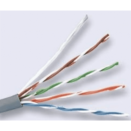 Витая пара HQ UTP кабель 4 пары cat5E solid 0.42мм Cu 305м серый, фото , изображение 2