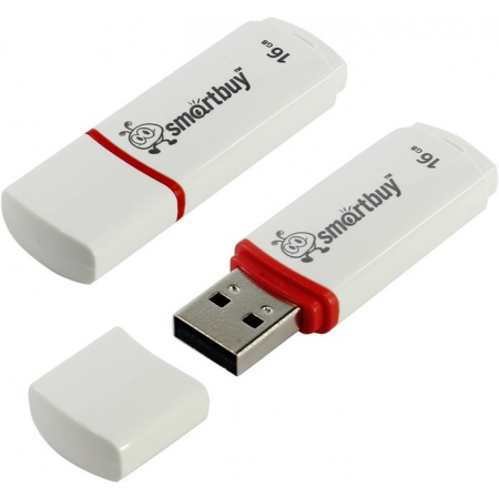 USB Flash накопитель 16Gb SmartBuy Crown White (SB16GBCRW-W), фото 