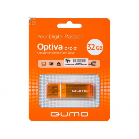 USB Flash накопитель   32Gb QUMO Optiva 01 Orange, фото 