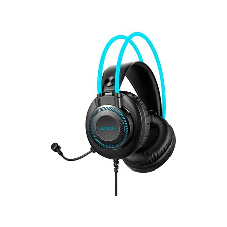 Компьютерная гарнитура A4Tech FH200U, black/blue, фото , изображение 4