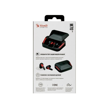 Беспроводные наушники Bloody M70, black/red, фото , изображение 9