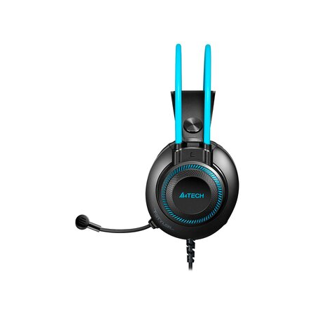 Компьютерная гарнитура A4Tech FH200U, black/blue, фото , изображение 2