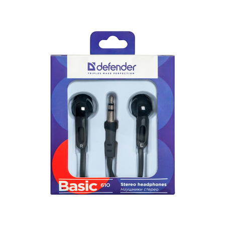 Наушники Defender Basic-610, черный, фото , изображение 3