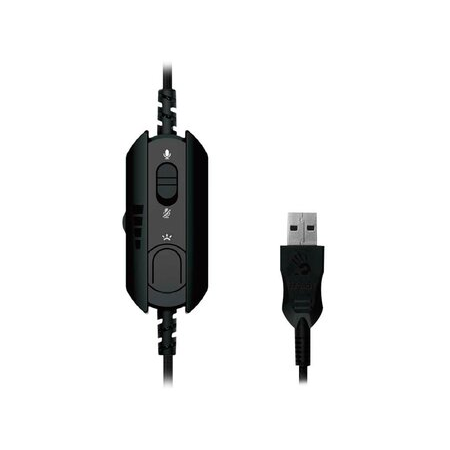 Наушники с микрофоном A4 Bloody G570 2м мониторные USB (G570 USB/ BLACK + GREY), фото , изображение 4