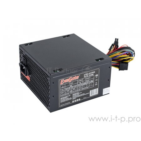 Блок питания 350W ExeGate XP350, ATX, PC, black, 12cm fan, 24p+4p, 3*SATA, 2*IDE, FDD + кабель 220V в комплекте, фото , изображение 2