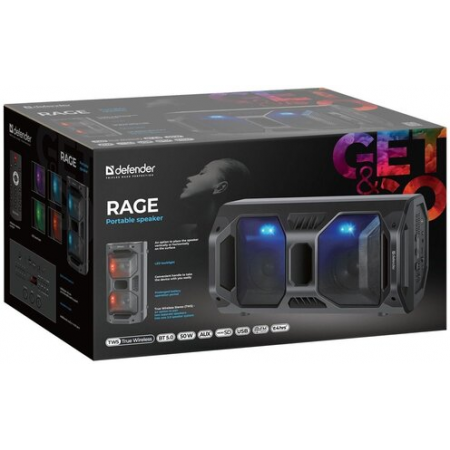 Портативная акустика Defender Rage, 50 Вт, черный, фото , изображение 16