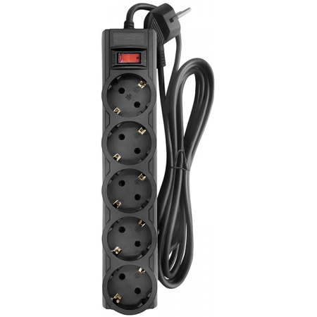 Сетевой фильтр CBR CSF 2505-5.0 PC Black, фото 