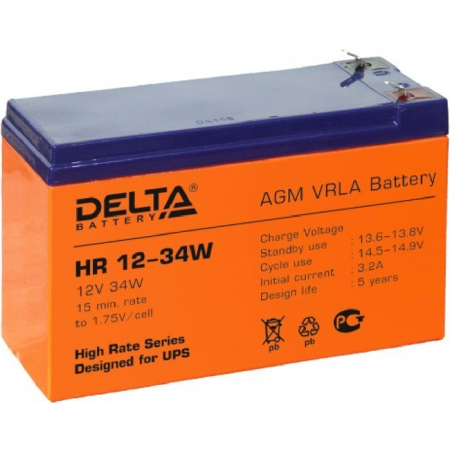 Аккумуляторная батарея Delta HR12-34W, фото 
