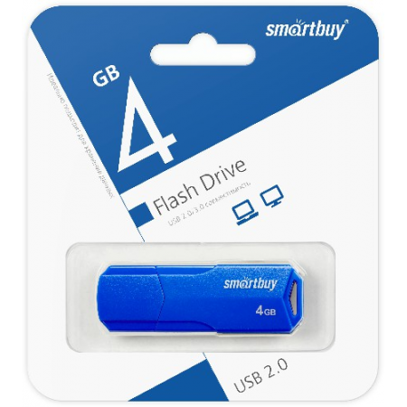 USB Flash накопитель 4Gb SmartBuy Clue Blue (SB4GBCLU-BU), фото , изображение 5