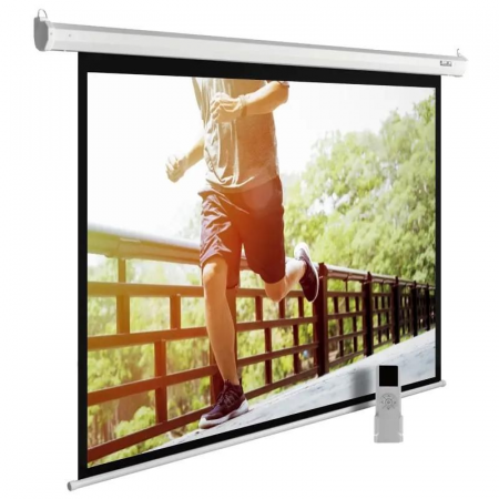 Экран Cactus 175x280см MotoExpert CS-PSME-280x175-WT 16:10 настенно-потолочный рулонный белый (моторизованный привод), фото 