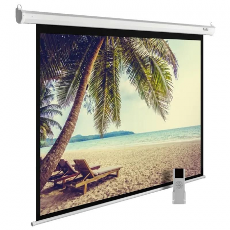 Экран Cactus 360x360см MotoExpert CS-PSME-360x360-WT 1:1 настенно-потолочный рулонный белый (моторизованный привод), фото 