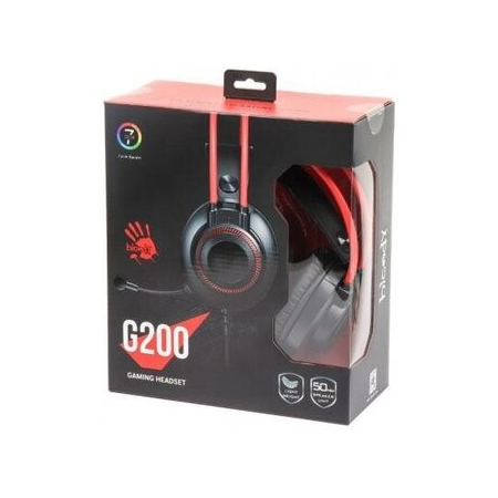 Компьютерная гарнитура A4Tech Bloody G200S черный/красный (G200S USB/ BLACK +RED), фото , изображение 4