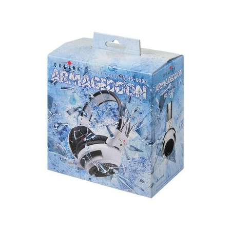 Компьютерная гарнитура OKLICK HS-G300 ARMAGEDDON, черный/белый, фото , изображение 9