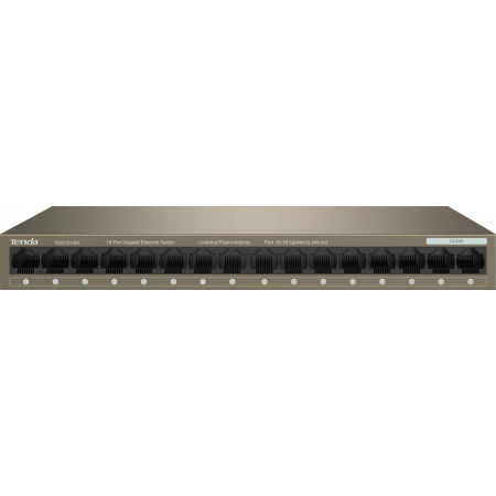 Коммутатор Tenda TEG1016M неуправляемый 16-портовый  Gigabit Ethernet, фото 