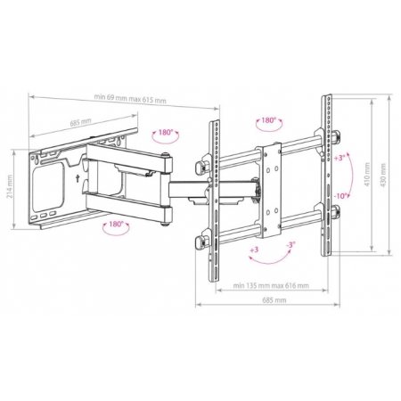 Кронштейн на стену Arm Media PARAMOUNT-60, фото , изображение 17