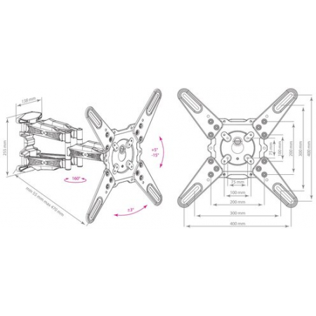 Кронштейн на стену Kromax ATLANTIS-45, фото , изображение 16