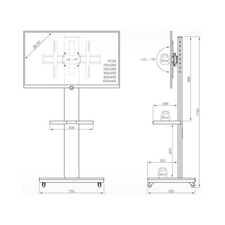 Стойка Holder PR-106 черный, фото , изображение 5