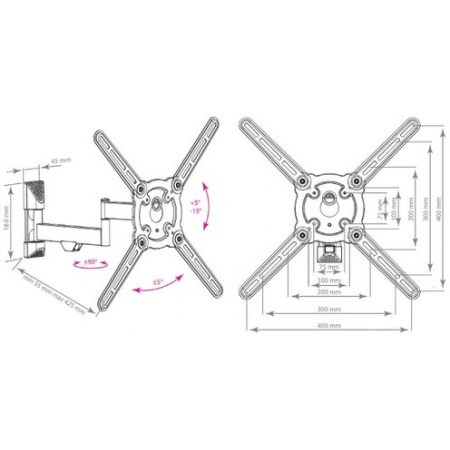 Кронштейн на стену Kromax ATLANTIS-15 white, фото , изображение 13
