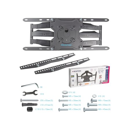 Кронштейн на стену Kromax ATLANTIS-46 grey, фото , изображение 11