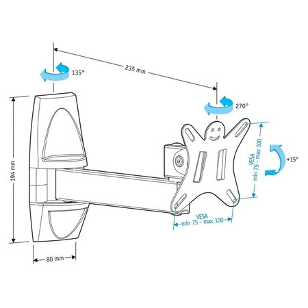 Кронштейн на стену Holder LCDS-5004, фото , изображение 5