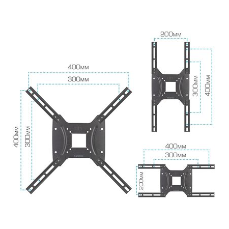 Кронштейн на стену Kromax OPTIMA-404 black, фото , изображение 5
