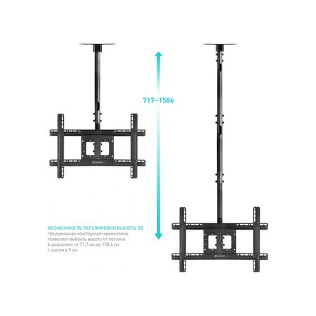 Кронштейн на потолок ONKRON N1L, фото , изображение 6