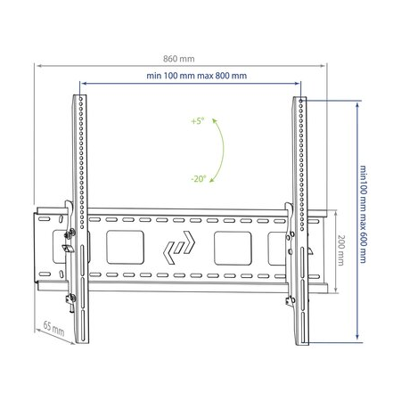 Кронштейн на стену Kromax STAR-2 черный, фото , изображение 8