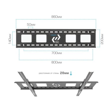 Кронштейн на стену Kromax STAR-1 черный, фото , изображение 4