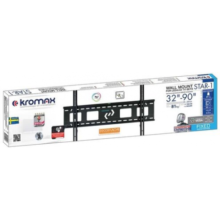 Кронштейн на стену Kromax STAR-1 черный, фото , изображение 3