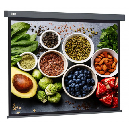 Экран Cactus 150x150см Wallscreen CS-PSW-150X150-SG 1:1 настенно-потолочный рулонный серый, фото 