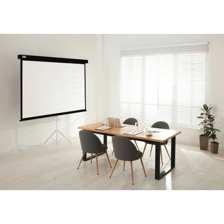 Экран Cactus 152x203см Wallscreen CS-PSW-152X203-BK 4:3 настенно-потолочный рулонный черный, фото 