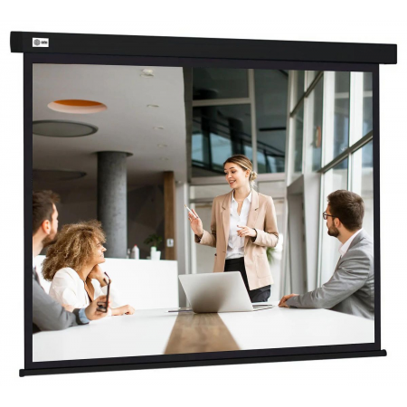 Экран Cactus 168x299см Wallscreen CS-PSW-168X299-BK 16:9 настенно-потолочный рулонный черный, фото 