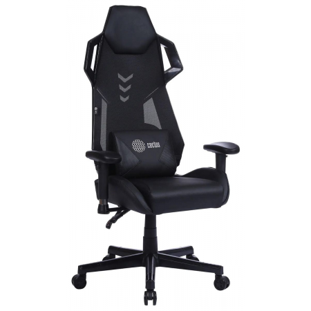 Кресло игровое Cactus CS-CHR-090BL черный сиденье черный эко.кожа крестовина пластик пластик черный, фото 