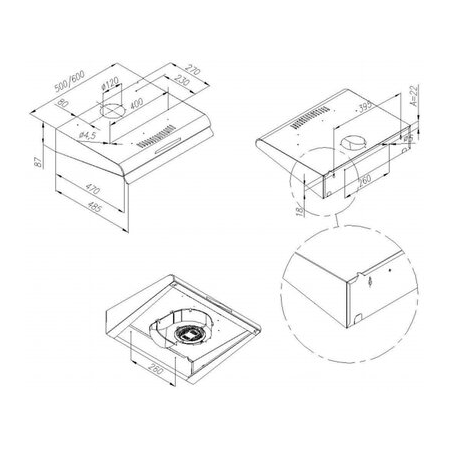 Плоская вытяжка MAUNFELD MPA 60 белый, фото , изображение 16
