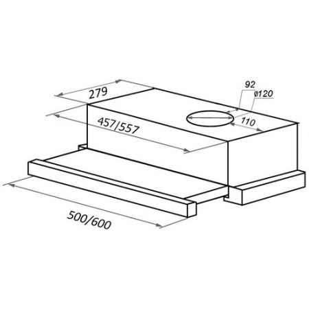 Телескопическая вытяжка MAUNFELD VS Light 60 черный, фото , изображение 17