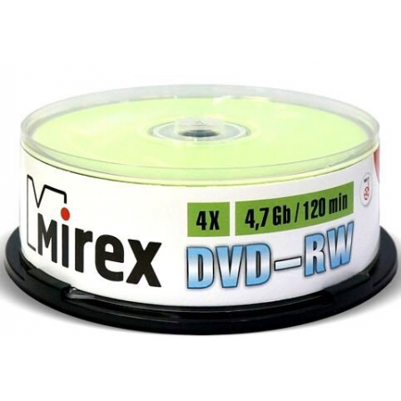 Диск DVD+RW Mirex 4.7 Gb, 4x, Cake Box (50), (50/300), фото 